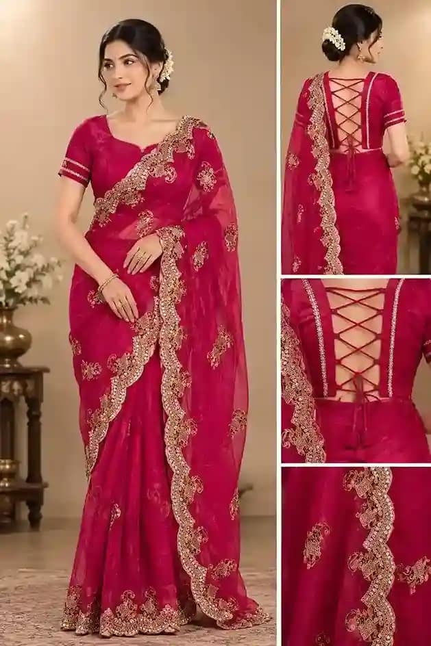 Ready-to-Wear Net Embroidered Saree 2 Ready-to-Wear Net Embroidered Saree5