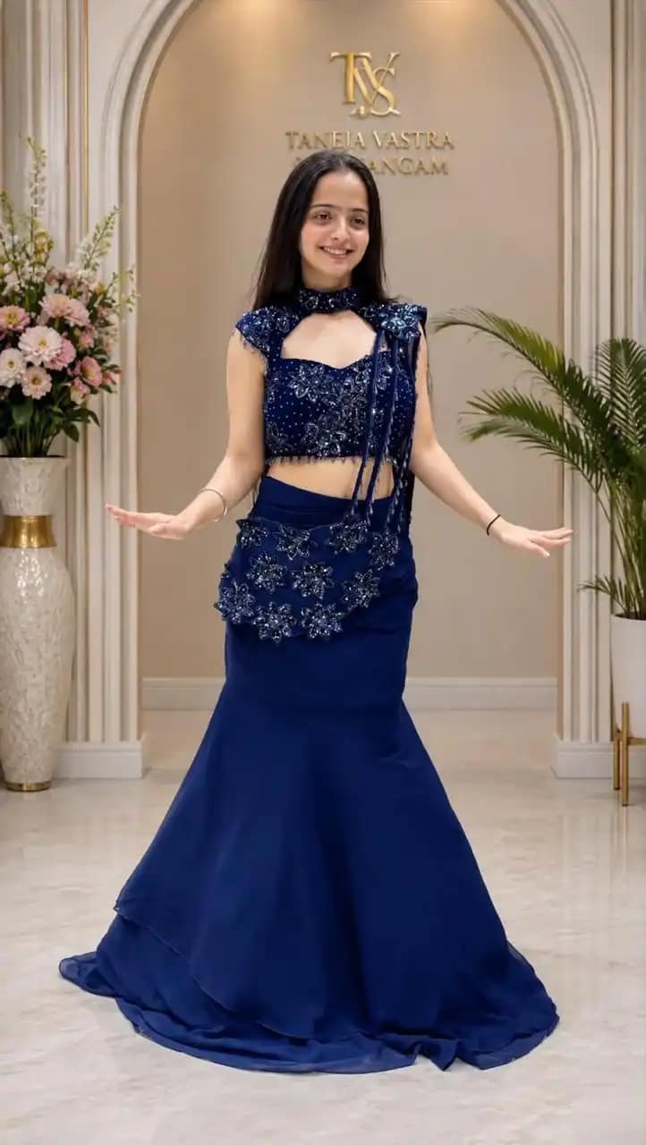 Sequins Lehenga Choli Set - Image 6