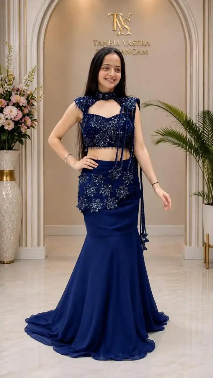 Sequins Lehenga Choli Set - Image 4