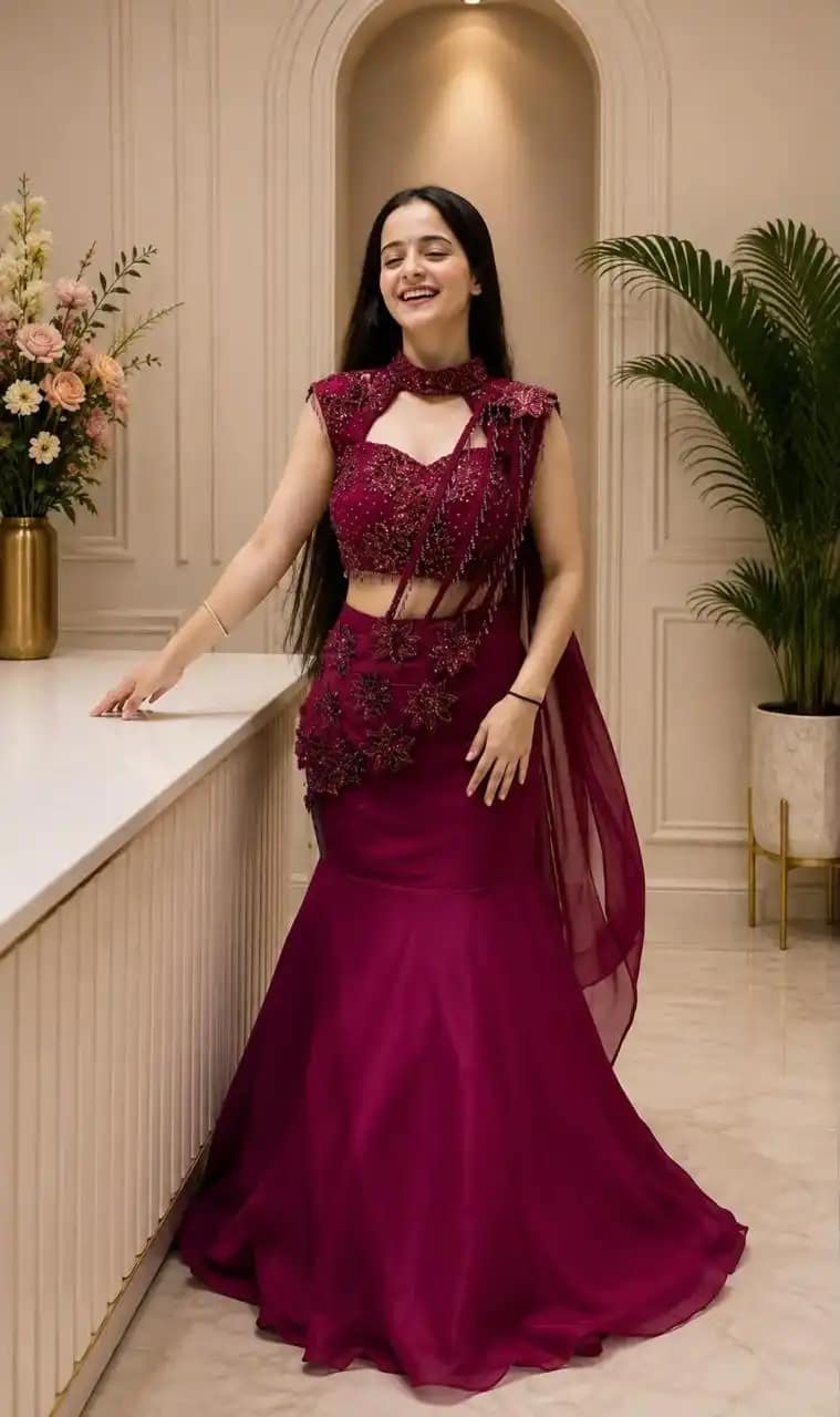 Sequins Lehenga Choli Set - Image 5