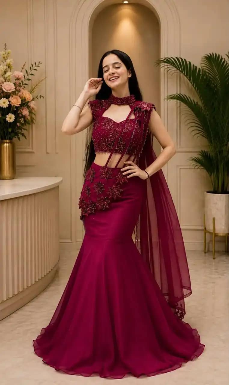 Sequins Lehenga Choli Set - Image 3