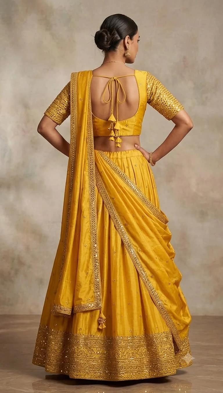 Beautiful Lemon Yellow Lehenga 2 Beautiful Lemon Yellow Lehenga