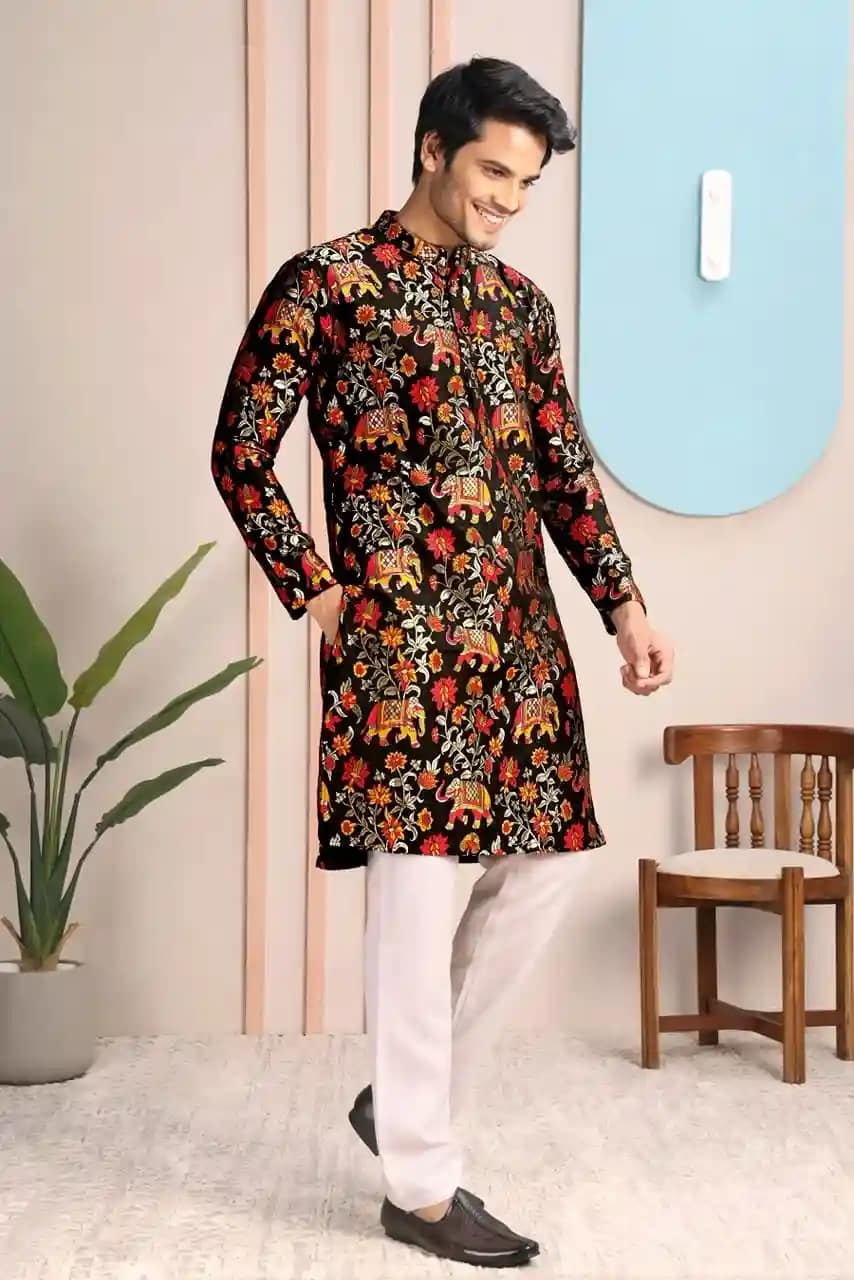 Elephant Silk Kurta 1 Elephant Silk Kurta