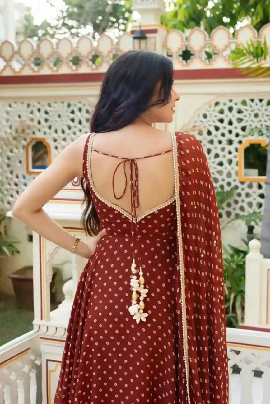 Designer Georgette Kurta Pant Dupatta Set - Image 5